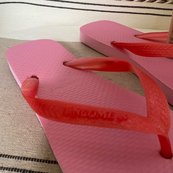 NWOT Lancôme pink flip flops M/L & NEW SEALED Absolue crème fondante soft cream - Picture 5 of 10